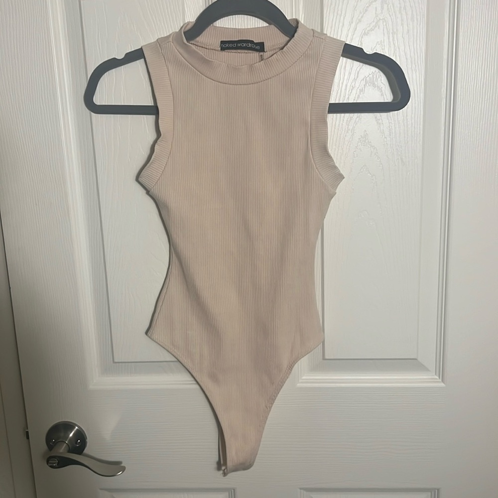 Cream naked wardrobe bodysuit
